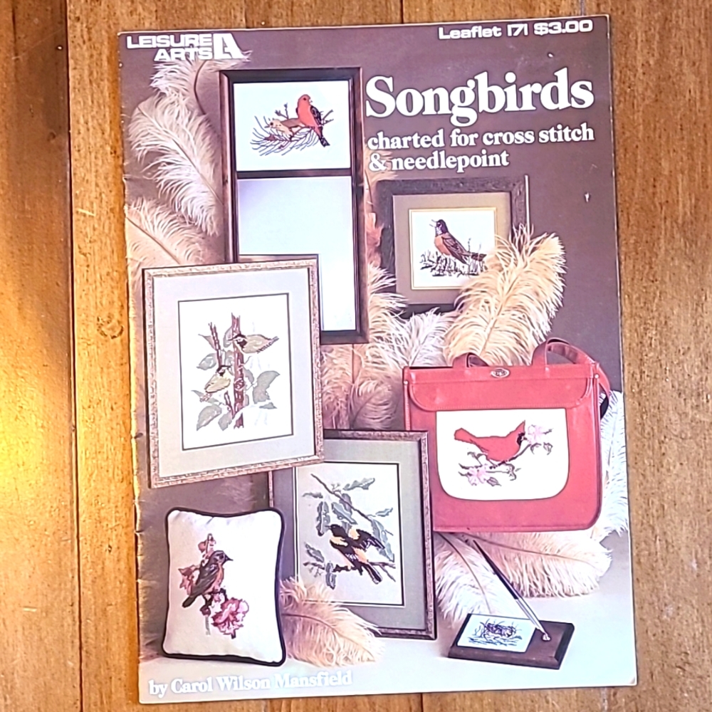 Leisure Arts Songbirds crossstitch and needlepoint patterns